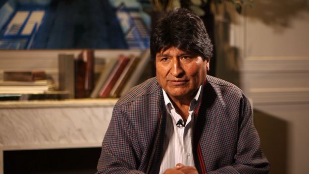 Evo Morales en entrevista con BBC Mundo.