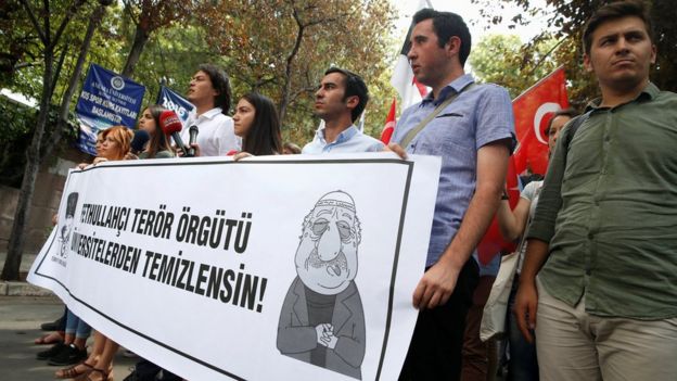 Protesta contra Fethullah Gülen
