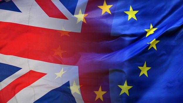 UK and EU flags