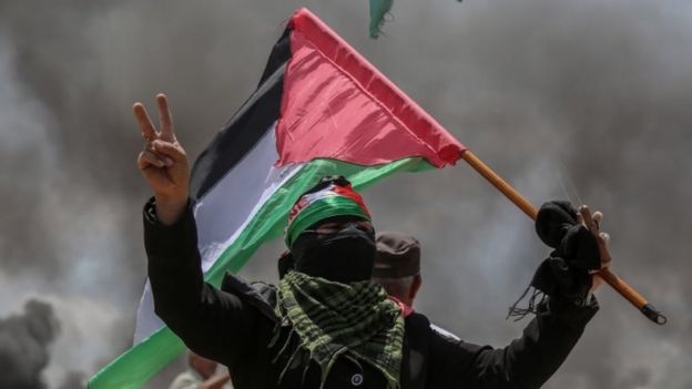 Manifestante palestino