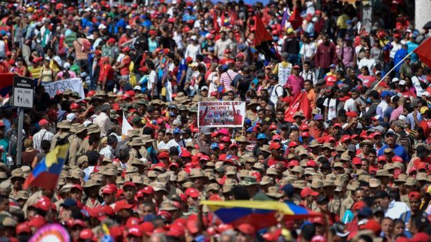 Marcha en apoyo a Nicolás Maduro
