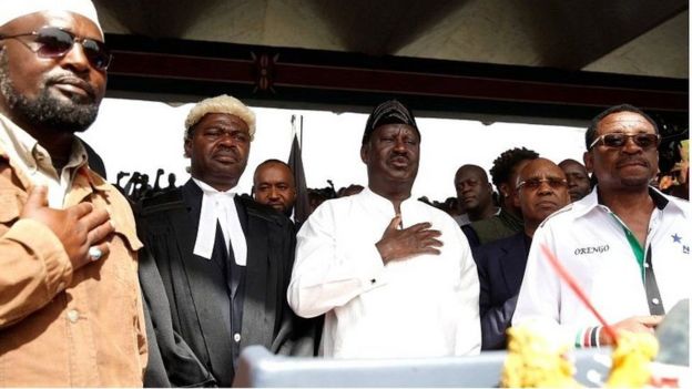 Raila Odinga akila kiapo cha kuwa rais wa wananchi wa Kenya