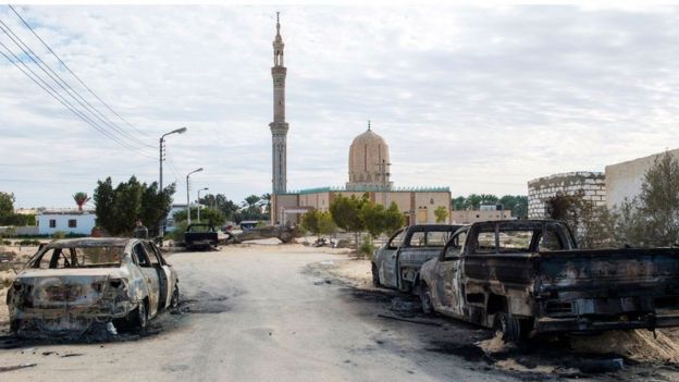 مسجد میں دہشت گردی کے واقعے میں 300 افراد ہلاک
