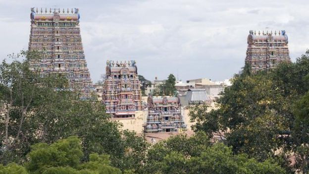 Templo histórico Meenakshi Amman em Tamil Nadu