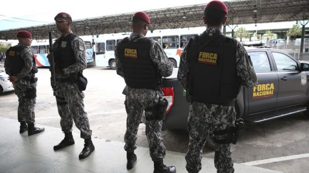 Agentes da Força Nacional em Fortaleza
