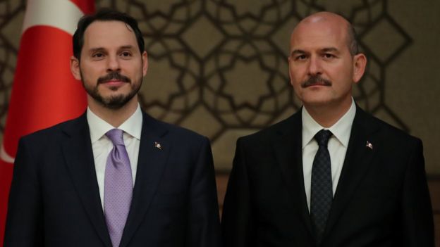 Hazine ve Maliye Bakanı Berat Albayrak ve İçişleri Bakanı Süleyman Soylu