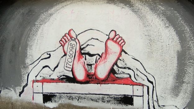 বুয়েটে নির্যাতনের কারণে নিহত আবরারের বিচার দাবিতে গ্রাফিতি।