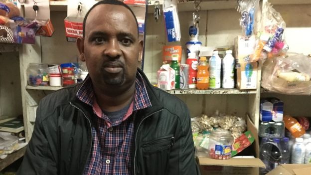 Picture of Somali shopkeeper Dakane Ahmed.