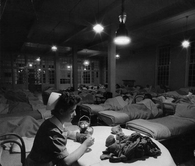 A nurse on night duty at a mental hospital 60 years ago