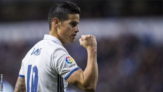 Everton wamejiunga na kinyang'anyiro cha kumsaka mshambuliaji wa Real Madrid James Rodriguez.