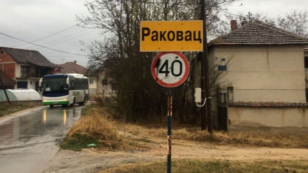 A bus leaves Rakovac