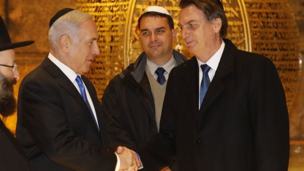 Bolsonaro e premiê israelense