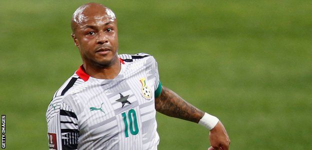 Andre Ayew in action for Ghana