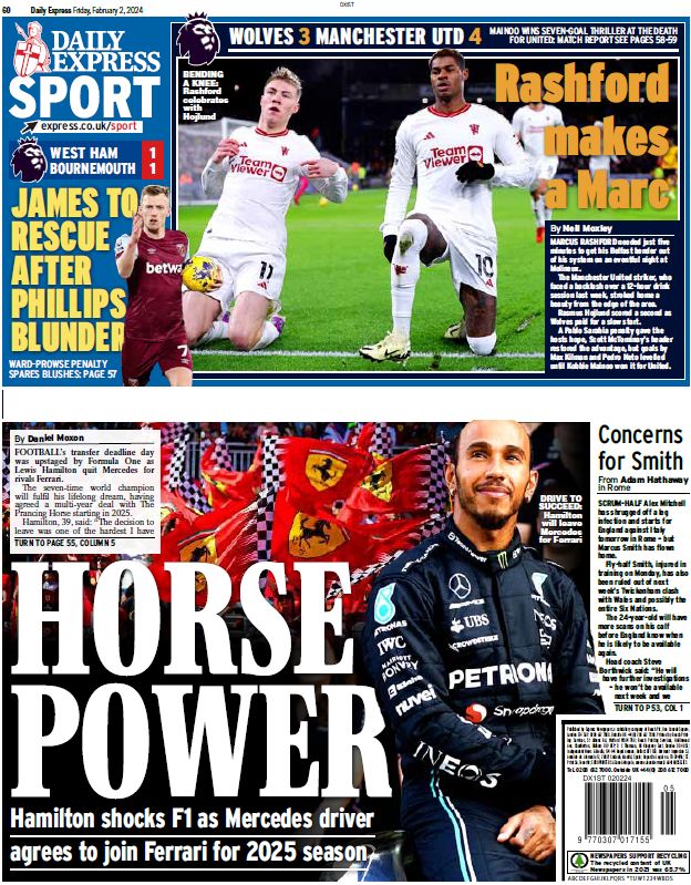 Friday's back pages - BBC Sport