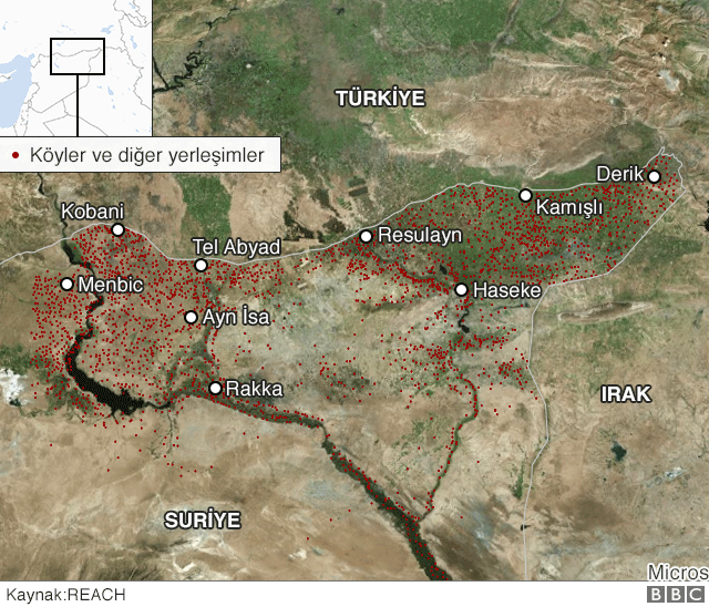 Türkiye Suriye sınırı haritası
