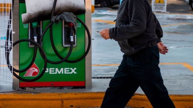 Gasolinera en México, 9 de enero