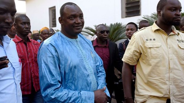 Adama Barrow and aides