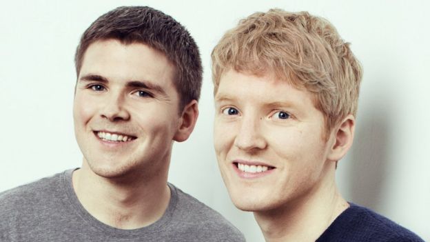 John Collison (à esquerda) e seu irmão, Patrick