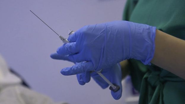 Needle used during procedure