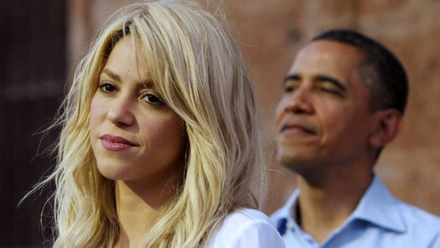 Shakira con el presidente Obama