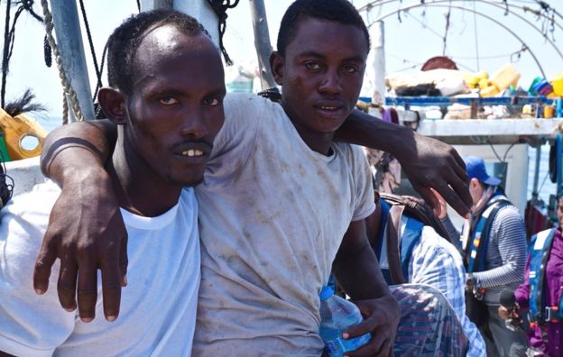 Two Somali fishermen