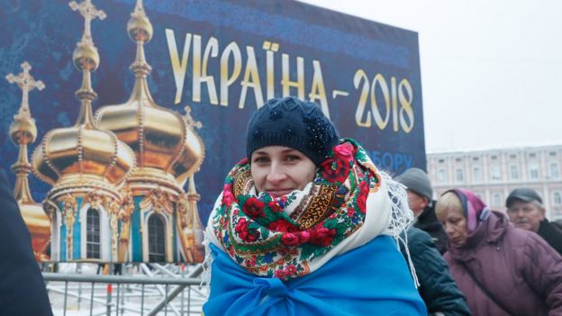 Несмотря на холод, у киевлян было приподнятое настроение