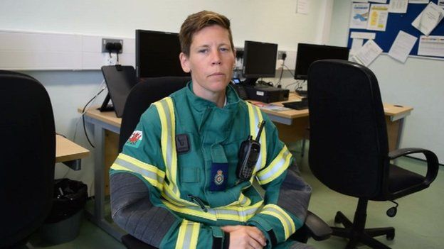 Rebecca Owen from Wales Ambulance's Hazardous Area Response team