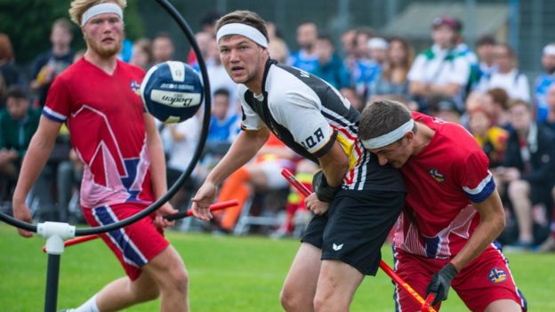 Germany versus Norway at the Quidditch World Cup in July 2016