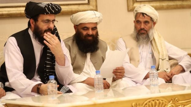 وفد طالبان في محادثات السلام