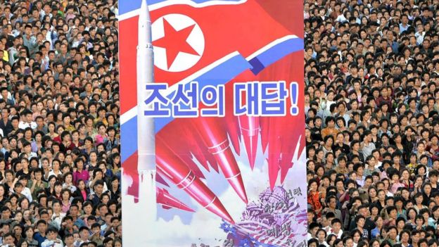 كوريا الشمالية تتهم الولايات المتحدة بإعلان الحرب _98008945_9e6d9fb0-827c-4d3b-8c94-aec8c4a606c1