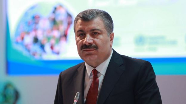 Sağlık Bakanı Fahrettin Koca, Türkiye'de herhangi bir koronavirüs riski bulunmadığını söylüyor.