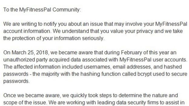 MyFitnessPal e-postasÄ±