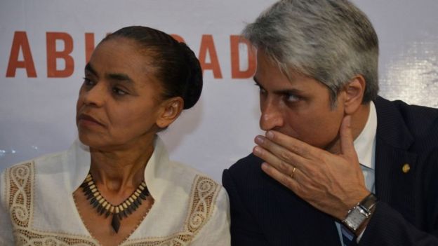 Marina Silva (esq.) e Alessandro Molon