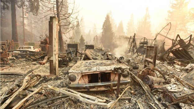 Burned home in Paradise