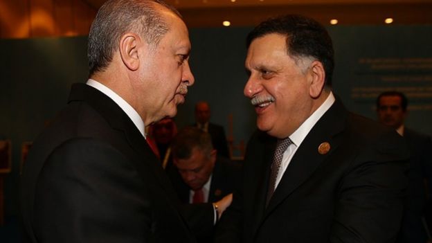 Cumhurbaşkanı Erdoğan ve Trablus hükümetinin başbakanı Fayez el Sarraj