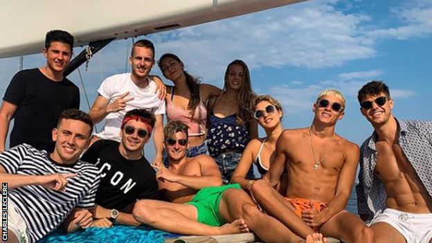 Charles Leclerc has enjoyed a mini-break with friends