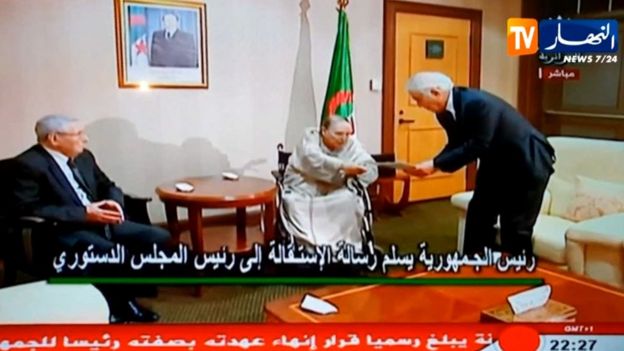 Abdelaziz Bouteflika hands over power