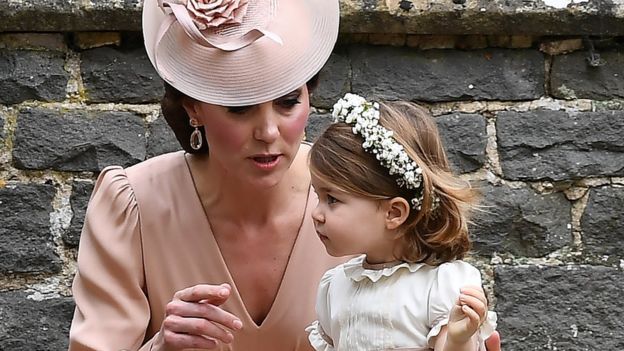 The Duchess of Cambridge with her daughter, Princess Charlotte