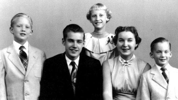 Donald Trump as a boy (far left) with siblings Fred, Elizabeth, Maryanne and Robert