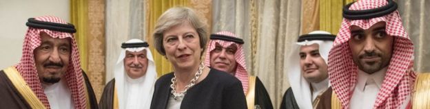Prime Minister Theresa May meets King Salman bin Abdulaziz al Saud of Saudi Arabia