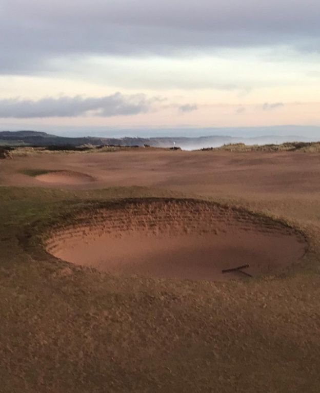 Sand on links course