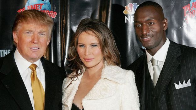 Donald Trump, Melania Trump y Randal Pinkett