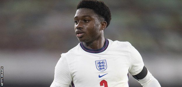 Tariq Lamptey in action for England Under-21