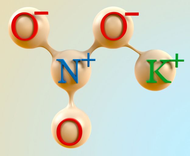 fórmula del nitrato de potasio