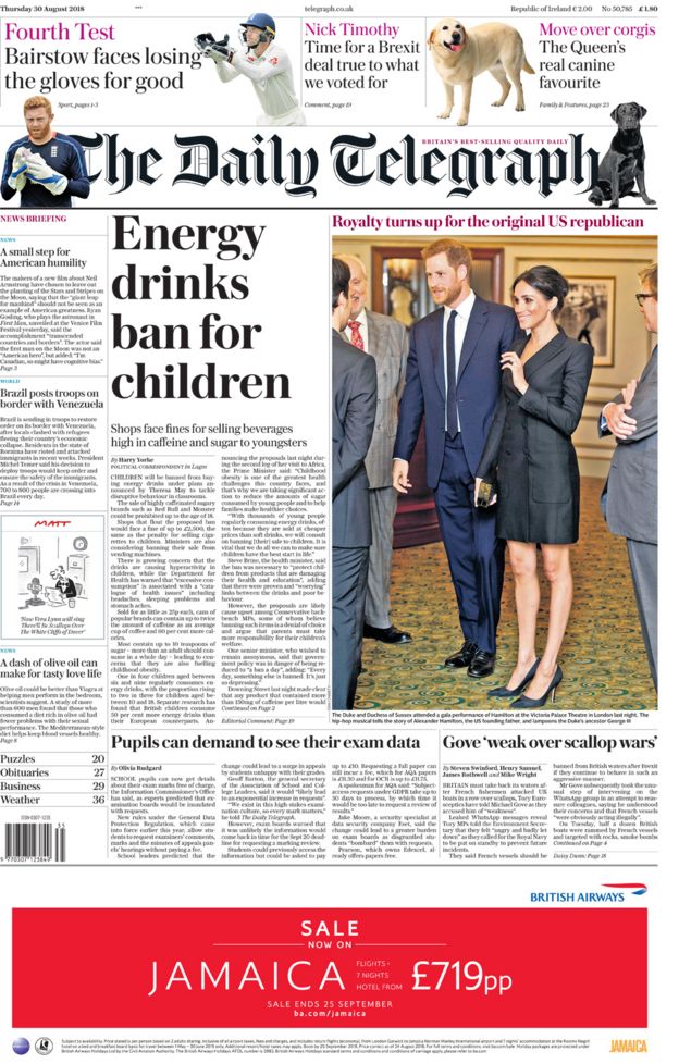 The Daily Telegraph Thursday