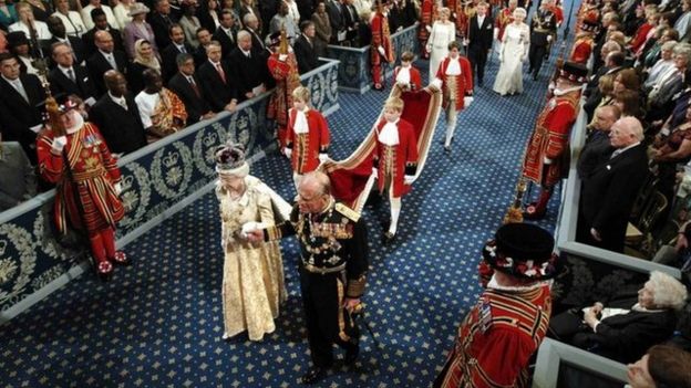 Queen opening Parliament in 2010