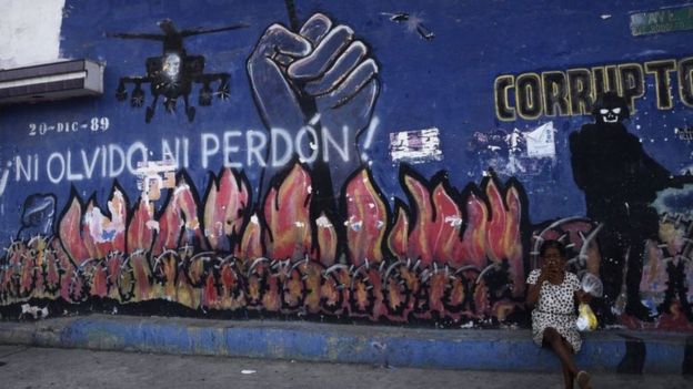 Grafiti sobre invasión, 2019