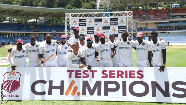 West Indies after winning the Test series
