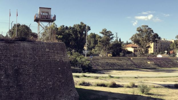 Torreón de la ONU en la Buffer Zone de Nicosia