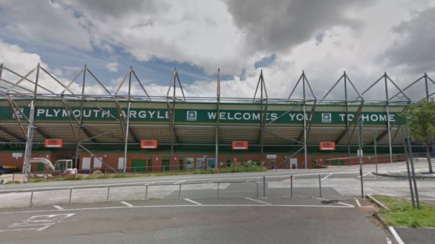 Home Park stadium at Plymouth Argyle